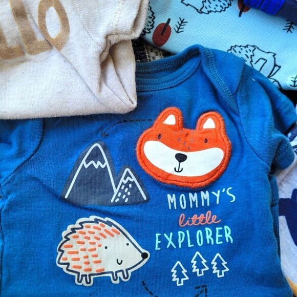 BUNDLE Newborn Onesies Animals Dinosaurs Henleys - Picture 6 of 6